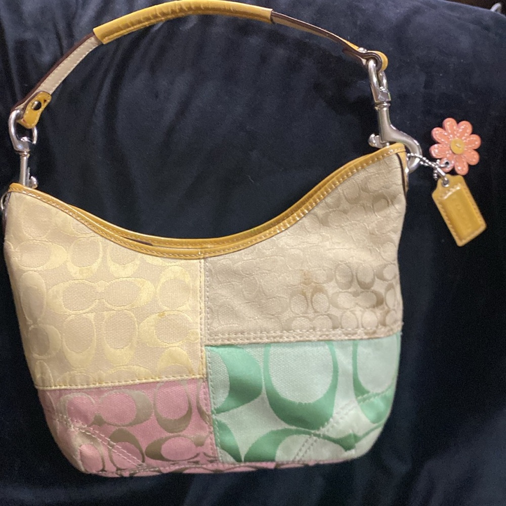 F14898 COACH SIGNATURE PATCHWORK HANDBAG